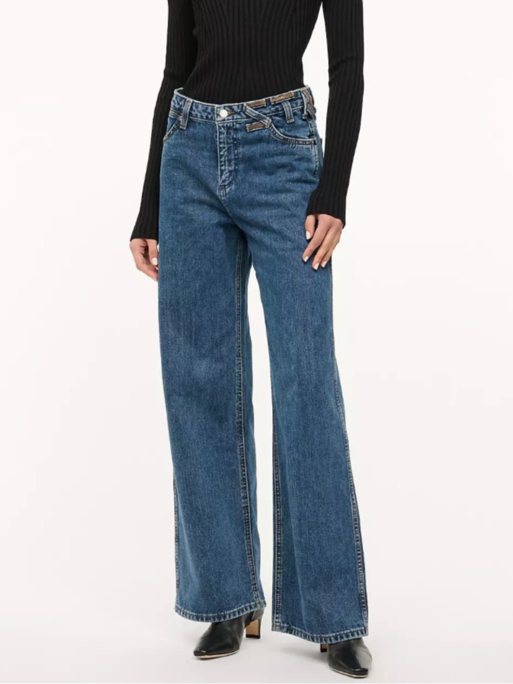 STAUD x Wrangler Loose Wide Leg Jean size 28X32 - Picture 1 of 10